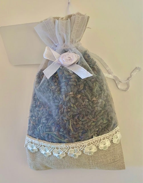 Lavender Buds Sachet Linen 6 in